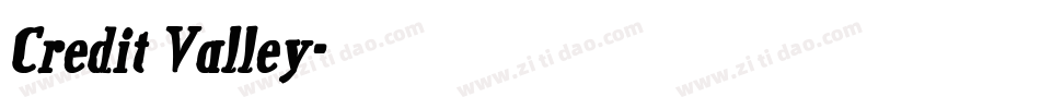 Credit Valley字体转换